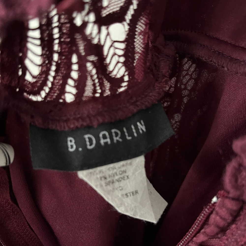 Maroon backless low to hight dress